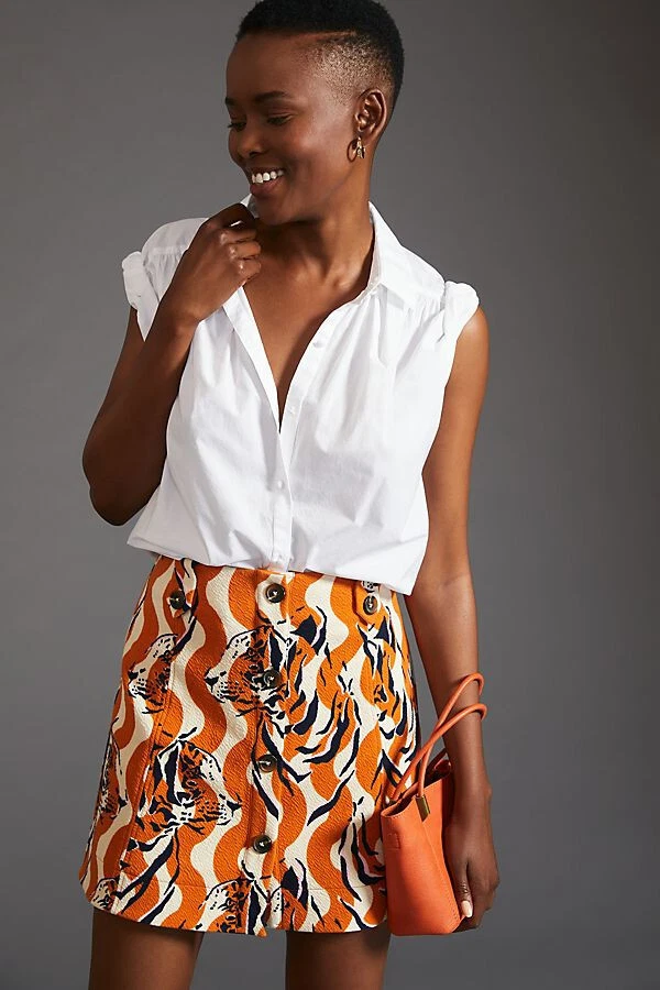 Orange a cheap line skirt