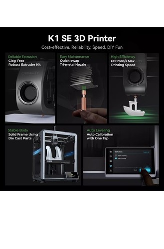 Impresora 3D Creality K1 SE CoreXY, 600 mm/s Alta Velocidad con Manos Libres Nivelación Automática - Imagen 2 de 10