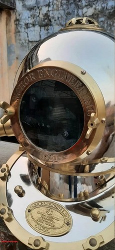 Anchor Engineering Silver Diving Divers Helmet Deep Sea US Navy Mark IV - Picture 3 of 6