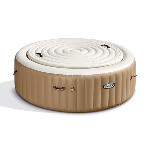 Intex SimpleSpa 4 Person Inflatable Portable Hot Tub w/ Energy Efficient Cover - Picture 11 of 12