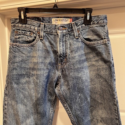 Levi’s 527 Jeans Men’s 30 Blue Low Rise Slim Bootcut Denim W30 L27 Ankle Fray - Picture 5 of 11