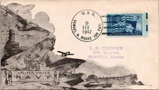 USS Samuel N Moore 1947 - Day Lowry Cachet - F72365