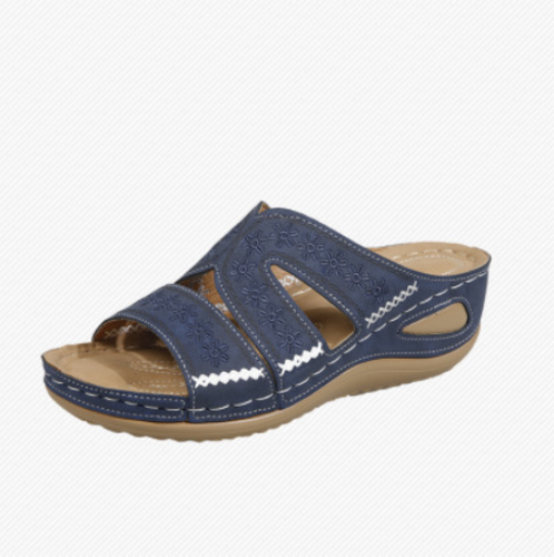 Zapatillas ortopédicas antideslizantes para mujer Zapatos deslizantes Sandalias de cuña de verano - Imagen 22 de 68