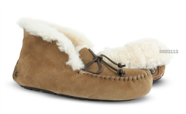 Ugg Australia Womens Alena Slippers Size 7 8 Sheepskin Uggs Chestnut 1004806 8 For Sale Online Ebay