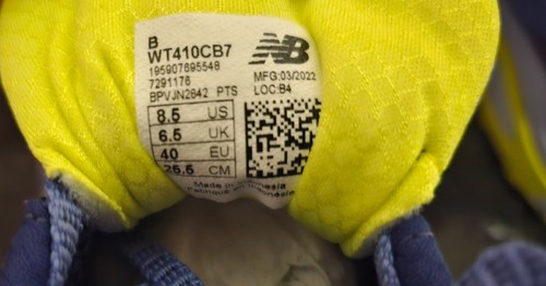 Women's New Balance 410V7 Trail Running Shoe WT410CB7 Purple Yellow(Size 8.5) - Picture 7 of 10