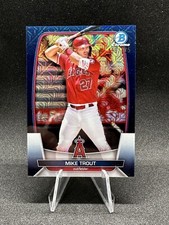 2023 Mike Trout Bowman Chrome Mega Box Mojo Refractor Dark Blue /175  Angels