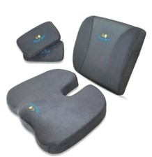 Seat Cushion for Office Chair, Car. Memory Foam Coccyx Back Support Pillow Set