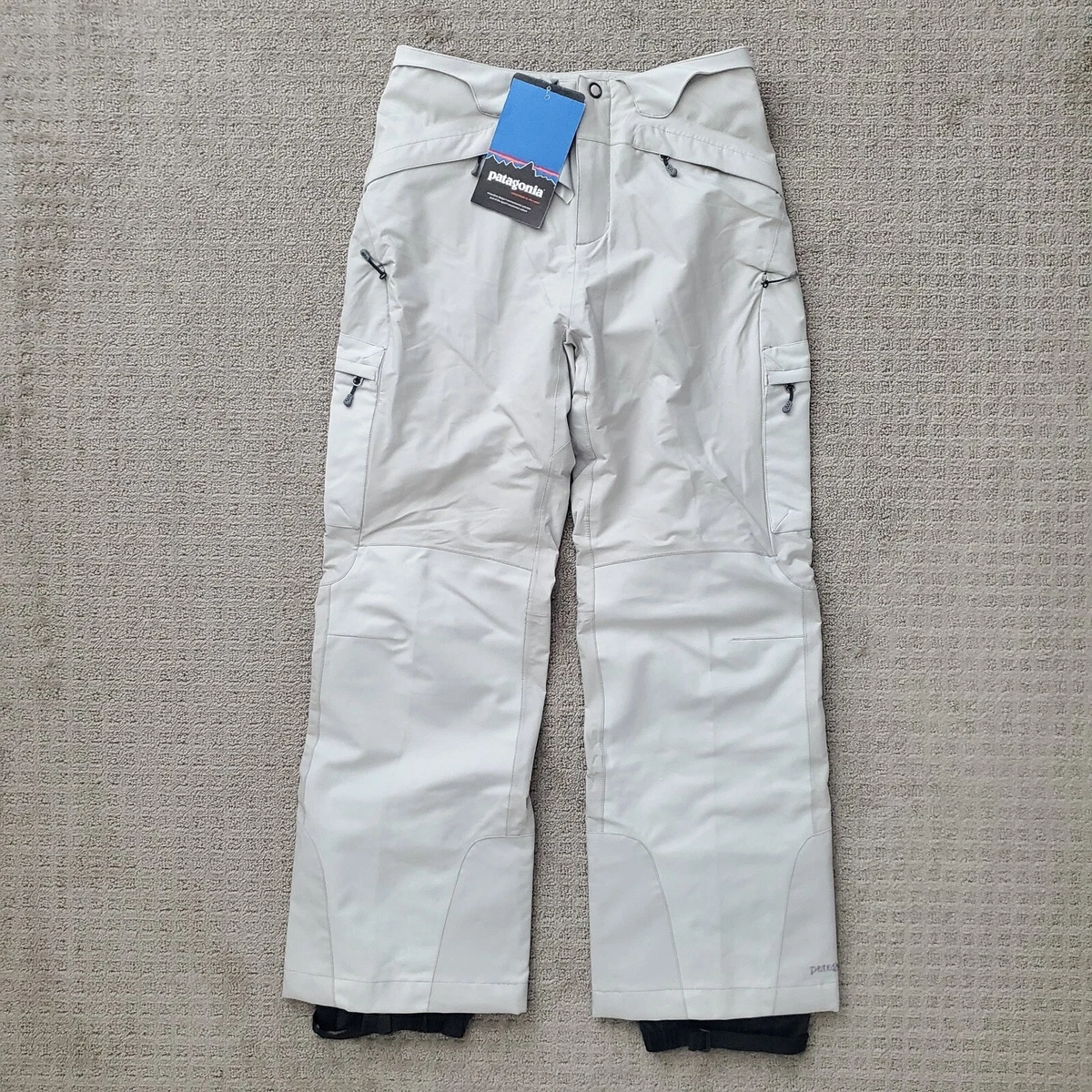 Patagonia Womens Size 10 Storm Hard Shell Snow Pants Waterproof PowderKeg White eBay