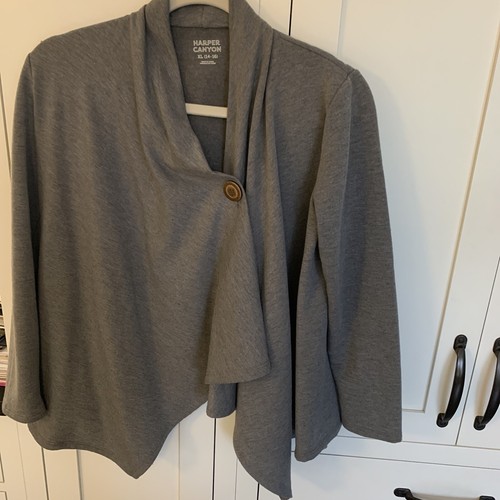 Cute! Girls Harper Canyon Wrap/Sweater/Jacket; Heather Gray; Sz XL (14/16) - Picture 13 of 14