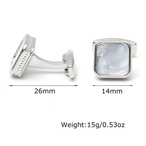 Fashion Men Cufflinks 1 Pair of Shirt Suit Cuff Links Jewelry Rhinestone Classic - Picture 2 of 7