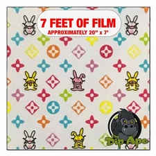 Hydrographic film Pastel Bunnies hydro dipping 7' x 20" hydro dip