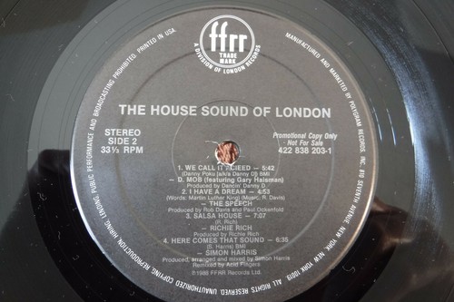 The House Sound Of London, FFRR Records 422 838 203-1,1989 Acid House, Electro - Picture 4 of 4