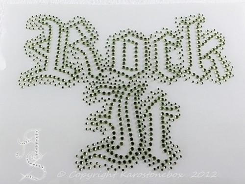 Hotfix Strass Bügelmotiv Applikation Bügelbild "Rock It" Farbwahl 110205  - Bild 4 von 8