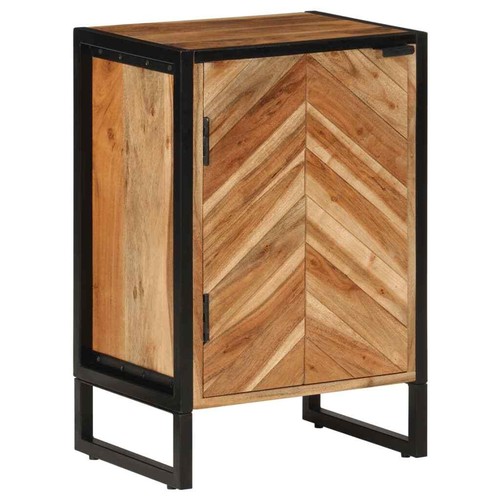 Badschrank Badezimmerschrank Standschrank Bad Massivholz Akazie Eisen vidaXL - Bild 12 von 12