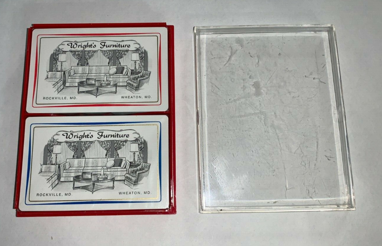 Wright's Furniture Redislip Advertising Play Cards Rockville Wheaton MD (MC25)