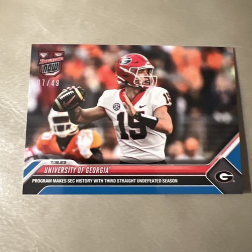 2023 BOWMAN U NOW 29 CARSON BECK University of Georgia 3 Undefeated SEC Blue /49