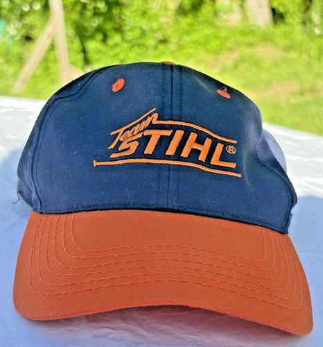 Team STIHL Chainsaw Blue & Orange Ball Cap Hat Embroidered Power Equipment Shop