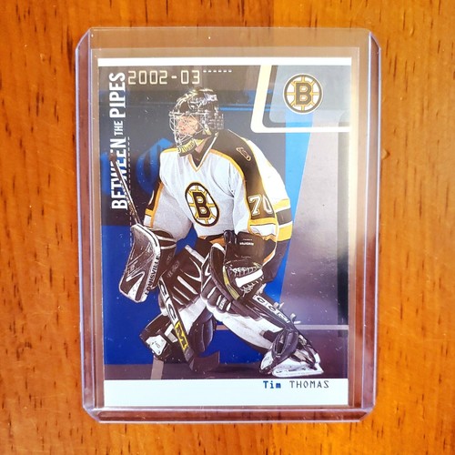 Tim Thomas 2002-03 ITG Be A Player Between the Pipes Rookie RC Card # 63 Bruins - Picture 3 of 3