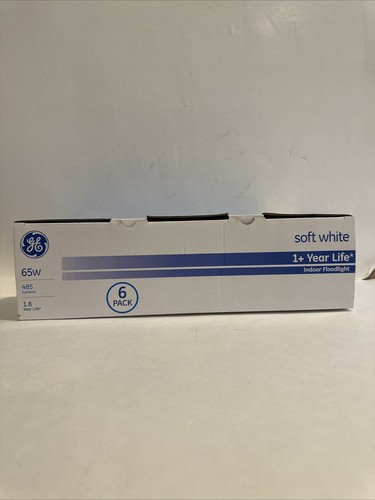 GE 65W Soft White Indoor Floodlight Bulb 6 Pack 610 Lumens BR30 NOT LED - Picture 3 of 8