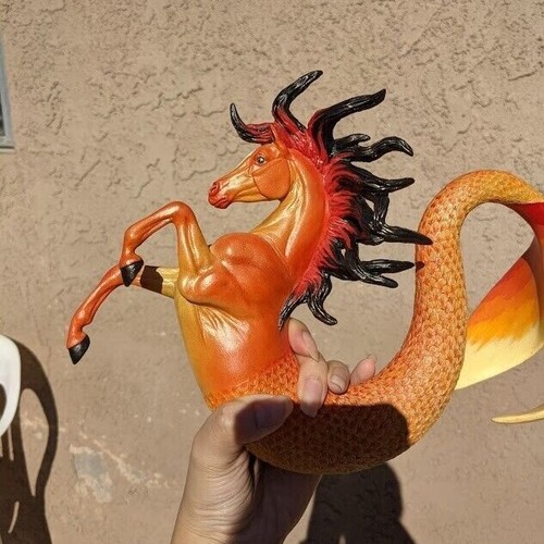 Bemaltes Künstler Resin Pferd Triton - Orange Metallic Meerjungfrau - Bild 17 von 23