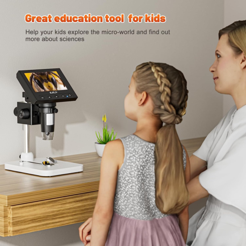 LCD Digital Coin Microscope - 1000x Coin Magnifier with 8 Adjustable LED Lights - Picture 5 of 9