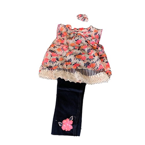 Girls Little Lass Outfit Size 6. Includes 2 PC Capri Set W/ Accessory - Bild 3 von 11