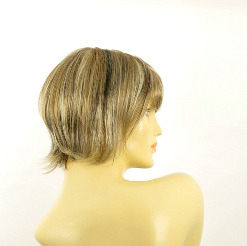 Perruque femme courte blond clair méché cuivré chocolat VALERIA 15613H4 - Imagen 7 de 8