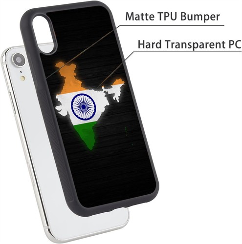 For iPhone X XS 11 12 13 14 15 Pro Max Indian Flag Map Artwork Cover - Picture 218 of 240