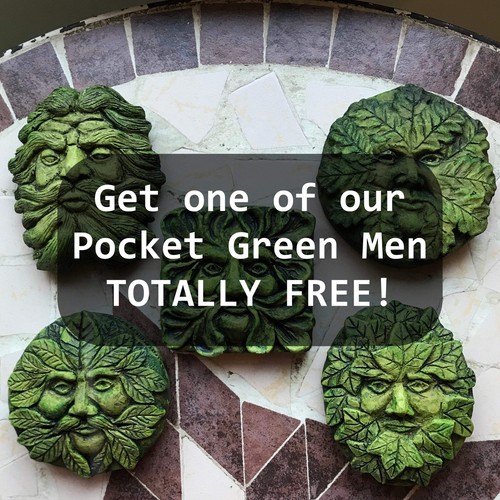 Grüner Mann Wand Pflanzgefäß 'Alter Roggen' STEIN Garten Ornament 25cm/10"H + GRATIS GESCHENK! - Bild 6 von 8