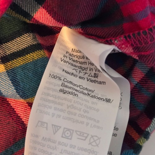 Crewcuts Girls Long Sleeve Flannel Plaid Tie-Front Shirt, Size 12 - Picture 4 of 4