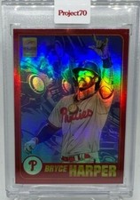 Topps Project 70 #814 2001 Bryce Harper by Quiccs Rainbow Foil 49/70.
