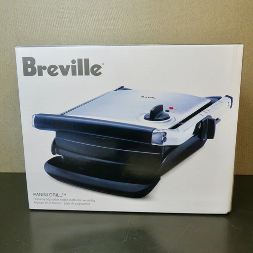 NEW BREVILLE PANINI GRILL PRESS TG425XL BRUSHED STAINLESS 1500W