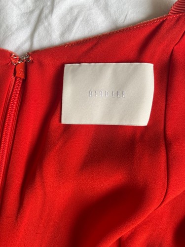 Beautiful flame red silk velvet Dion Lee dress 12/14 rrp £450 - Picture 5 of 10