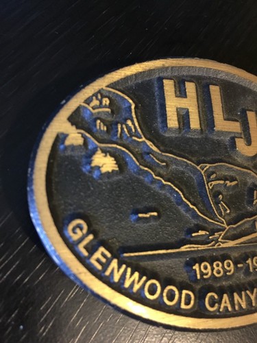 HLJV Glenwood Canyon Colorado 1989-1992 Belt Buckle Solid Brass Provo, Utah RARE - Picture 3 of 4