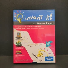 Banner Paper Create Your Own Banners 120 continuous Sheet Inkjet Paper microperf