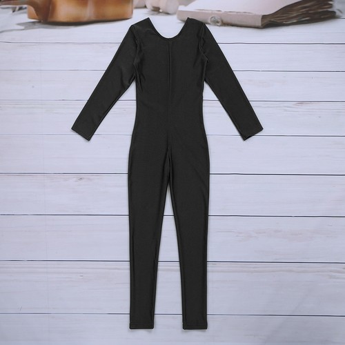 Kids Girls Long Sleeves Gymnastics Leotard Ballet Jumpsuit Dancewear Costume - Picture 142 of 142