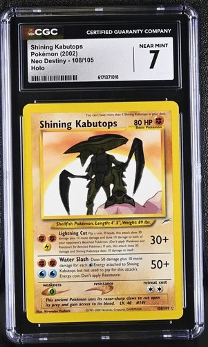 Shining Kabutops 108/105 Neo Destiny Holo CGC 7
