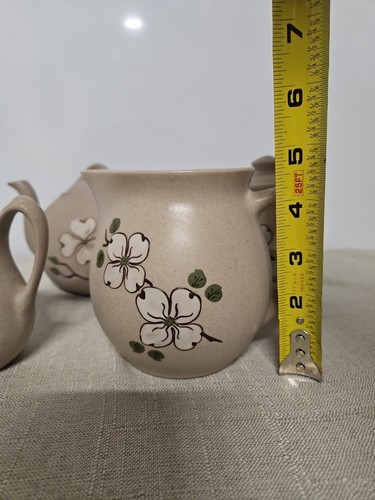 Pigeon Forge Pottery Dogwood Tree Sugar & Creamer set, Teapot & Pitcher - Picture 10 of 13