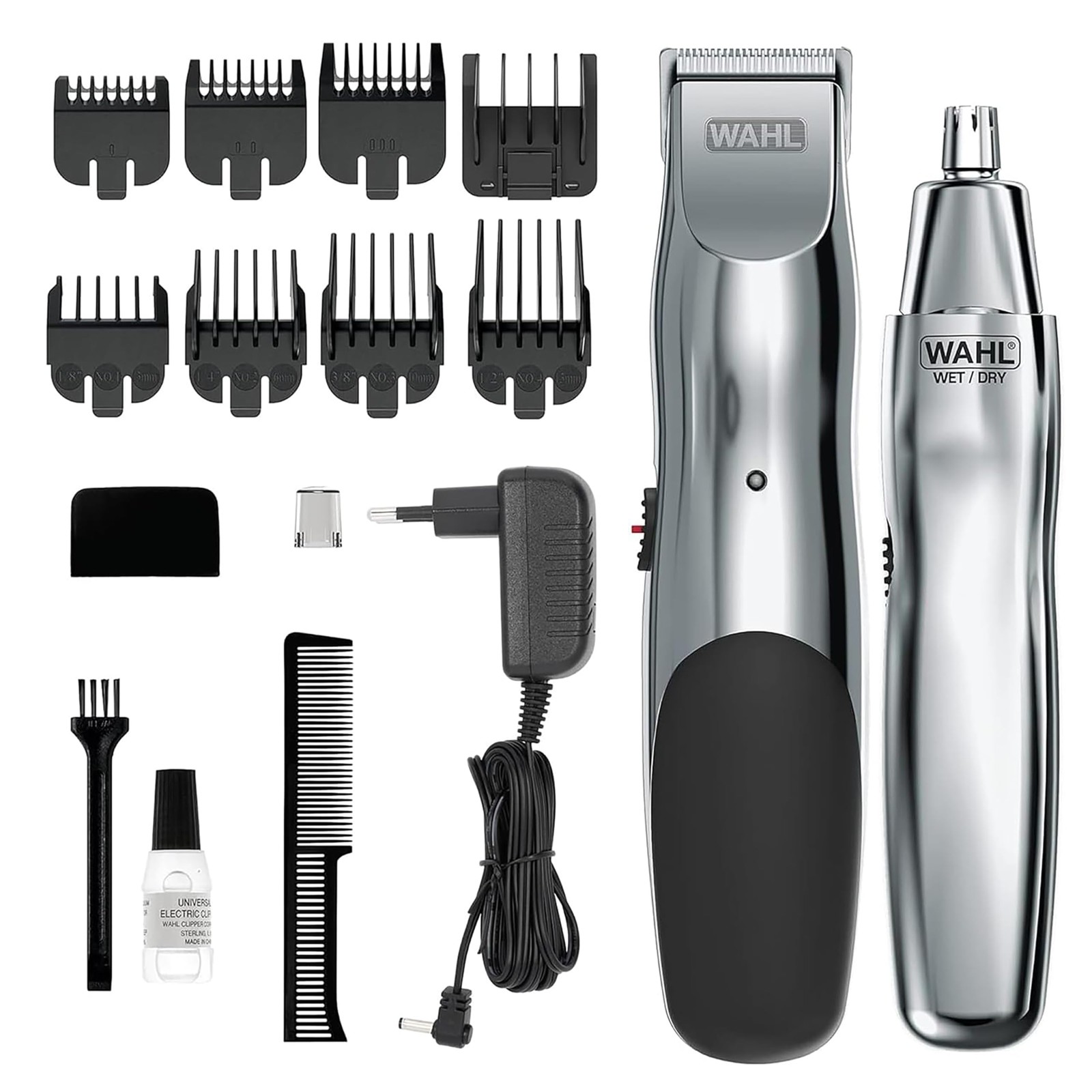 Regolabarba e Rifinitore Naso 2in1 | Kit Tagliacapelli Uomo Precisione