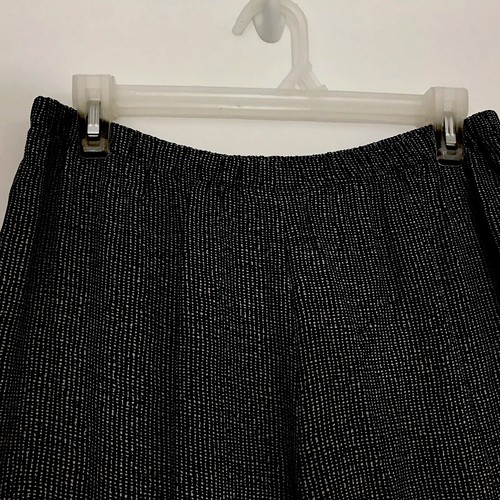 Talbots Womens 8 Petite Career Work Dress Pants Black White Stretch Waist - Picture 4 of 7