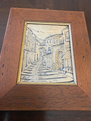 Small but Beautiful Judaica 925 Sterling Silver Jerusalem Framed Wall Art 3D 3x4 - Picture 4 of 9