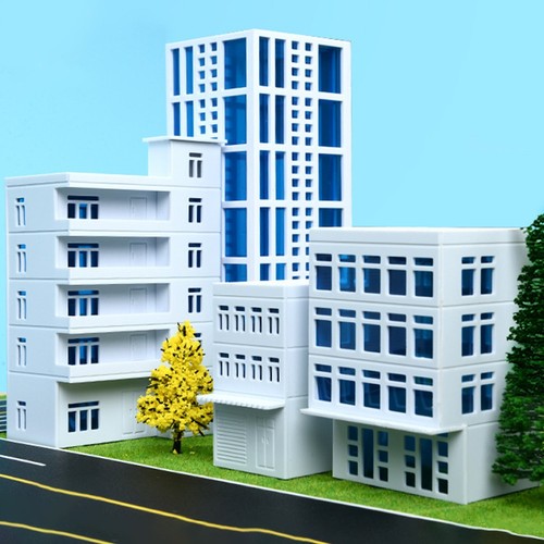 High Quality Building Model ABS Plastic Apartment Building Model Model Trains - Picture 2 of 20