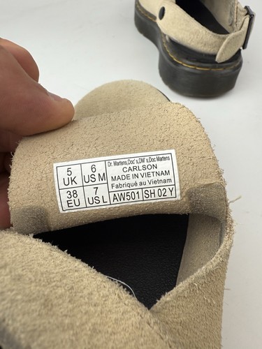 Dr Martens Carlson Slingback Sand Beige Chunky Mules Sandalen Größe UK 5 EU 38 - Bild 7 von 8