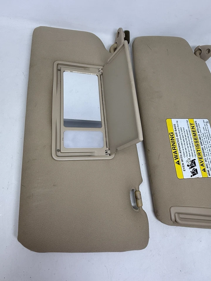 2006-2014 Subaru B9 Tribeca Right Left Sun Visor Homelink Lighted Beige OEM - Image 4 of 4