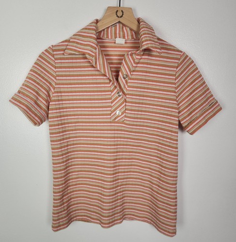 Vintage donna tg. Top retrò manica corta a righe S - Foto 1 di 6