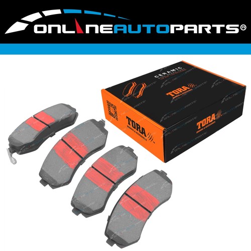 2 Rear Slotted + Drilled Disc Rotors + 4x4 Brake Pads for Nissan Patrol GU Y61 - Picture 3 of 7