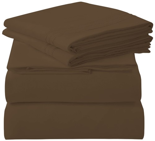 3 Piece Twin Sheets Set - Soft Brushed 1800 Microfiber Bedding - 1 Fitted, 1 ...