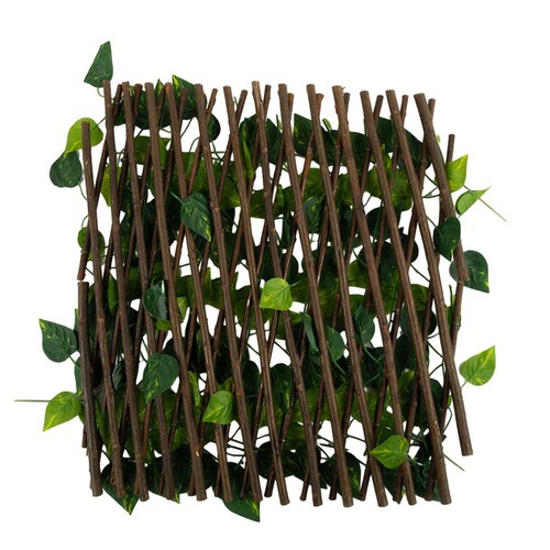Expanding Spalier Künstliche Blume Gartenwand Blatt Holzzaun Sichtschutz/Schirm - Bild 9 von 19