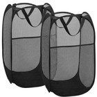 2 Pack Pop-Up Laundry Hamper Foldable Mesh Laundry Basket with Durable Handles