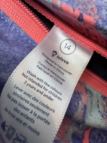 Ivivva by Lululemon Full Zip Athletic Running Style Reversible Jacket 14 READ - Picture 3 of 13